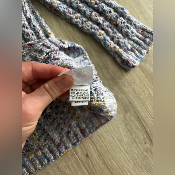 St. John Sport Women’s Wool Blend Open Knit Pastel Rainbow Sweater - Size Small - Picture 6 of 9